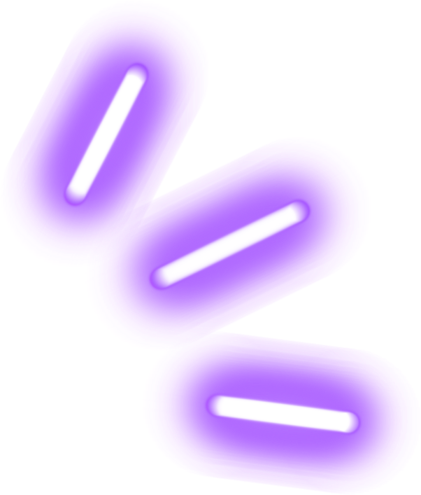 Purple neon expression mark surprise